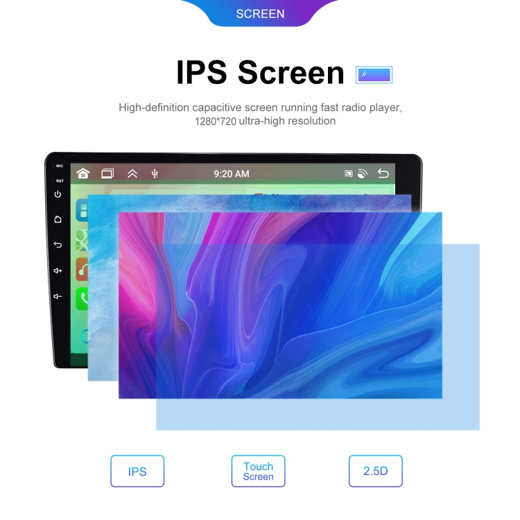 10.1 inch 6+128G Android Universal HD Large Screen Car Bluetooth Player Android GPS Navigation Integrated Machine(Standard)
