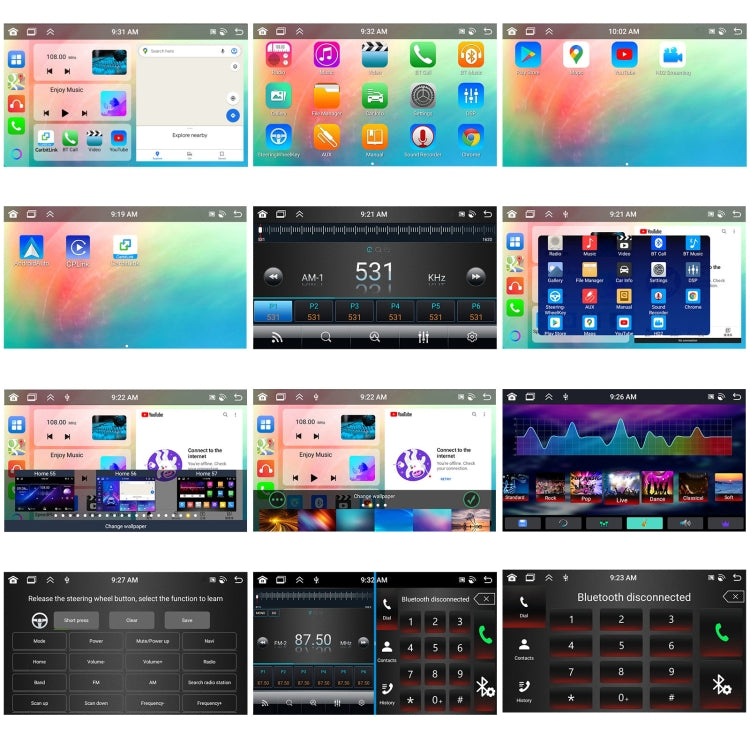 9 inch 6+128G Android Universal HD Large Screen Car Bluetooth Player Android GPS Navigation Integrated Machine(Standard) - Car MP3 & MP4 & MP5 by PMC TechLife | Online Shopping South Africa | PMC TechLife | Buy Now Pay Later Mobicred