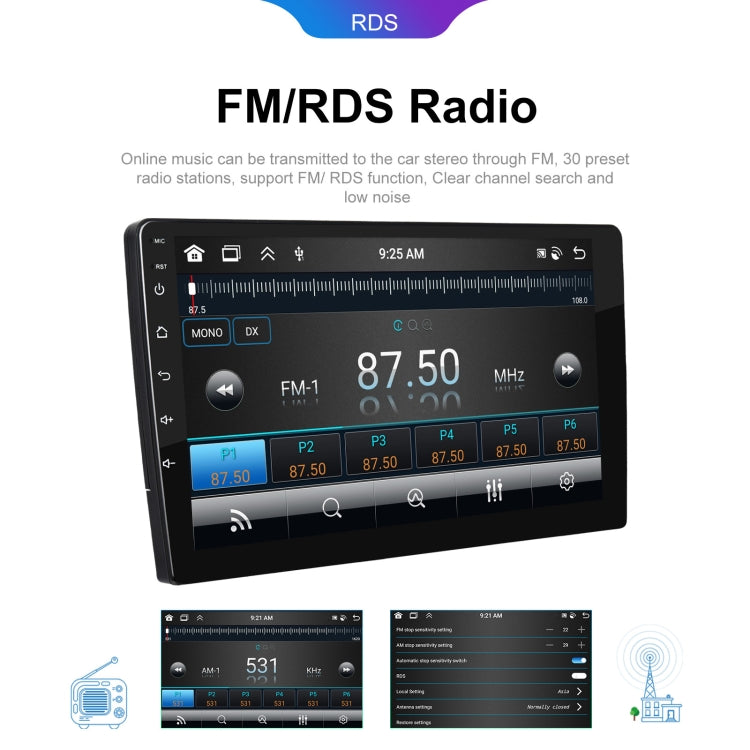10.1 inch 6+128G Android Universal HD Large Screen Car Bluetooth Player Android GPS Navigation Integrated Machine(Standard)