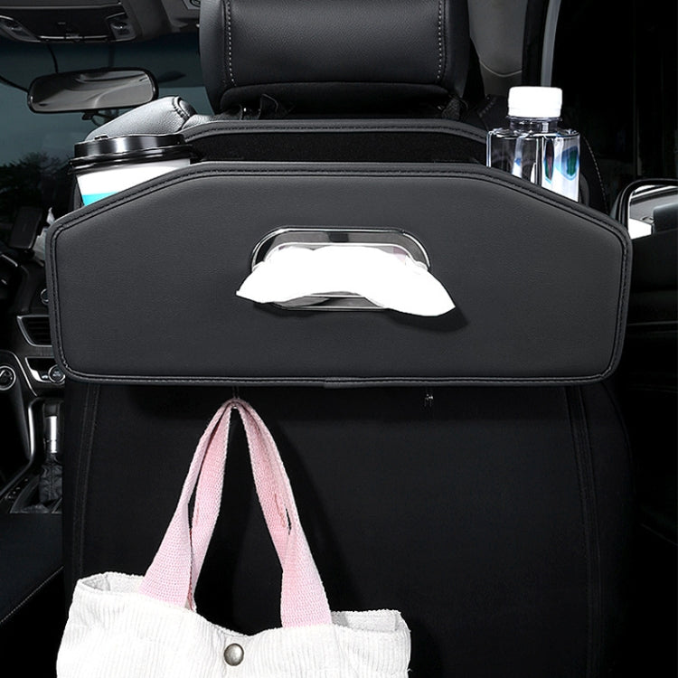 Auto Seatback Organizer Tissue Bag Car Rear Drainage Cup Holder(Black)
