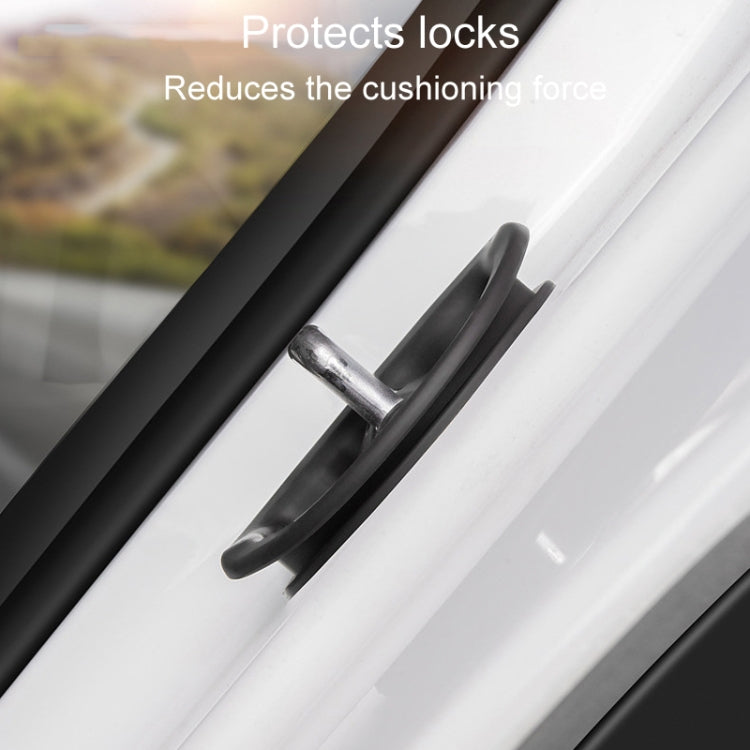 4pcs / Set For Tesla Model 3/Y Door Latch Cover Silent Shock Absorption Locking Clip(Black) - Locks & Hasps by PMC TechLife | Online Shopping South Africa | PMC TechLife | Buy Now Pay Later Mobicred