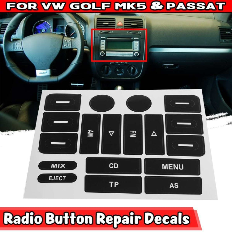 For Volkswagen Golf MK5/Passat RADIO Button Repair Sticker - Decorative Sticker by PMC TechLife | Online Shopping South Africa | PMC TechLife | Buy Now Pay Later Mobicred