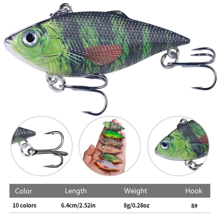 10colors /Set HENGJIA VI101 Painted VIB Dummy Lure Lua Submerged Baits, Size: 6.4cm 8g - free shipping - PMC Jewellery - Order now!