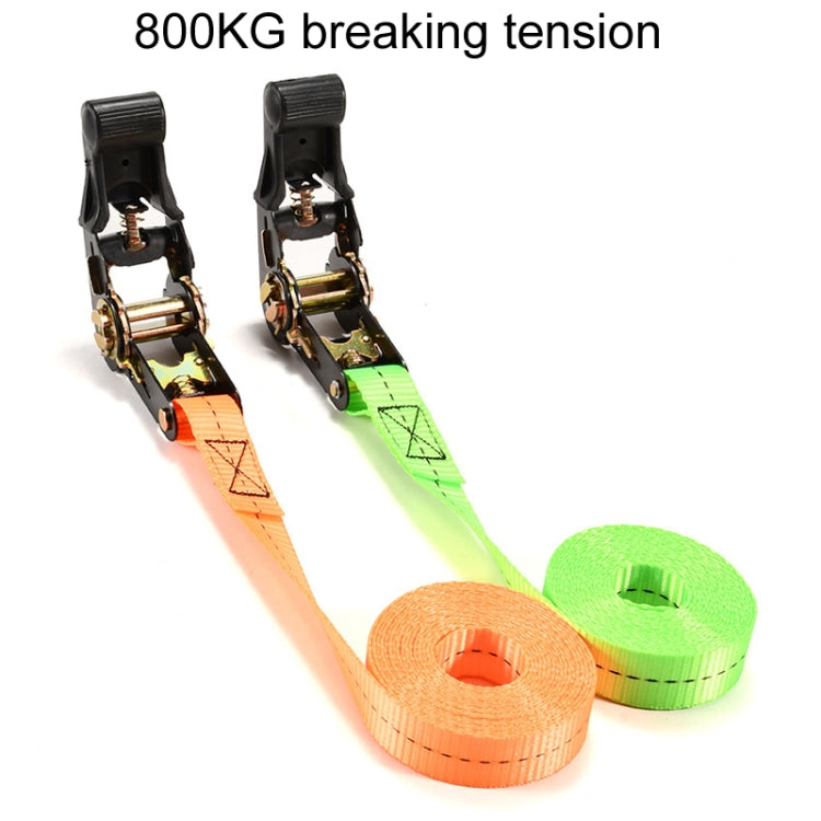 Motorcycle Ratchet Tensioner Cargo Bundling And Luggage Fixing Straps, Specification: Fluorescent Green 1m