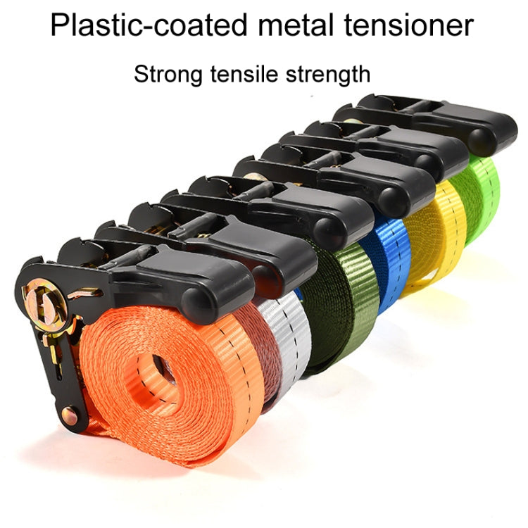 Motorcycle Ratchet Tensioner Cargo Bundling And Luggage Fixing Straps, Specification: Fluorescent Green 1m