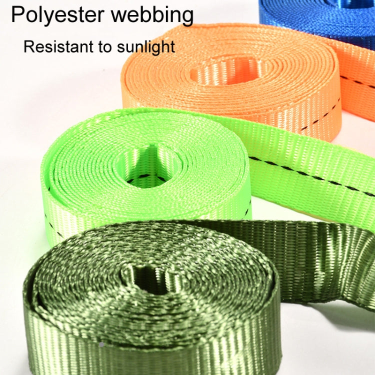 Motorcycle Ratchet Tensioner Cargo Bundling And Luggage Fixing Straps, Specification: Fluorescent Green 1m
