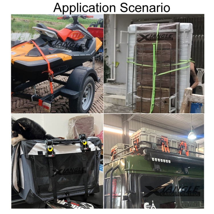 Motorcycle Ratchet Tensioner Cargo Bundling And Luggage Fixing Straps, Specification: Orange 1.5m - Towing Bars by PMC TechLife | Online Shopping South Africa | PMC TechLife | Buy Now Pay Later Mobicred