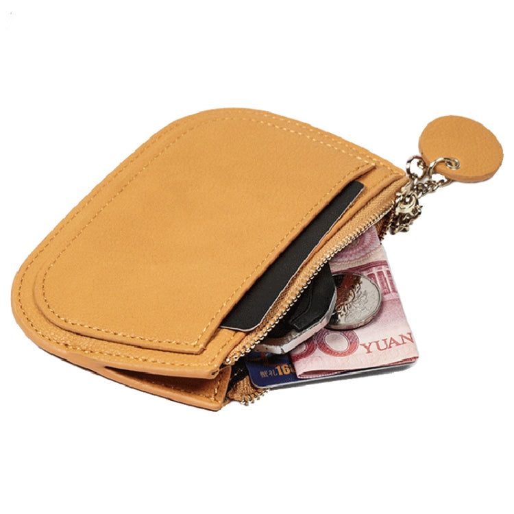 Leisure Ultra-thin Ladies Coin Purse Zippered Mini Wallet(Yellow) - Card & Passport Bags by Pieru | Online Shopping South Africa | PMC Jewellery | Buy Now Pay Later Mobicred