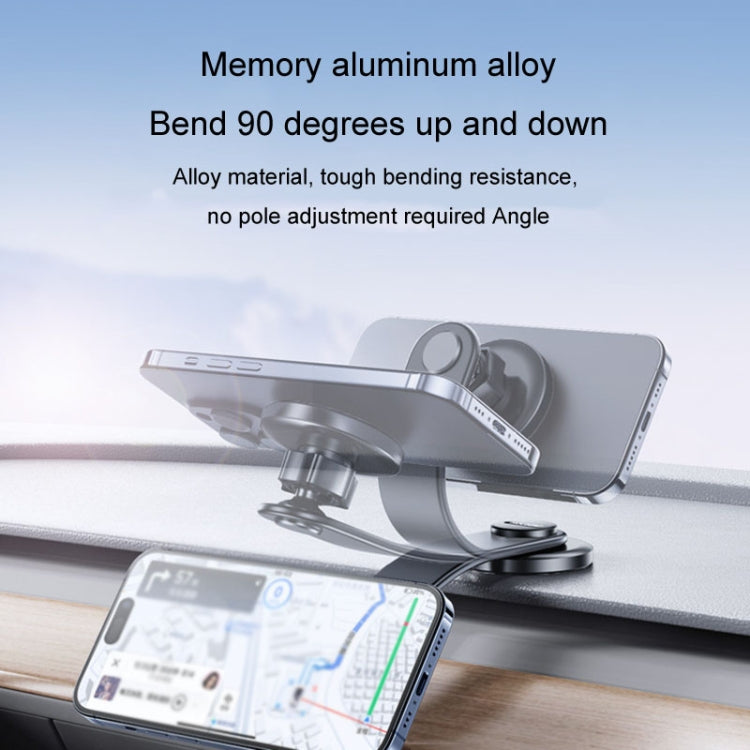 JIAGU Car Suction Cup Type Magsafe Mobile Phone Bracket Telescopic Instrument Panel Car Navigation Rack(Black) - free shipping - PMC Jewellery - Order now!