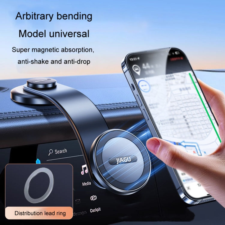 JIAGU Car Suction Cup Type Magsafe Mobile Phone Bracket Telescopic Instrument Panel Car Navigation Rack(Black) - free shipping - PMC Jewellery - Order now!