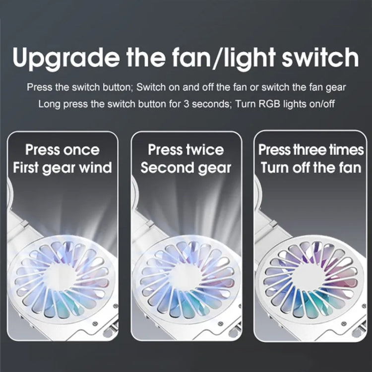 C9 Pro RGB Ambient Light Foldable Fan Cooling Laptop Aluminum Alloy Heightening Stand, Color: Gray