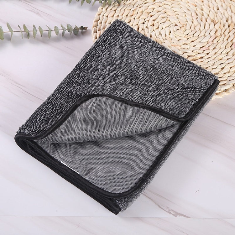 40x60cm Thickened Twisted Braid Cloth Absorbent Car Cleaning Towel(Dark Gray 1pcs)