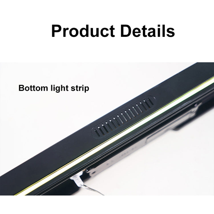 Remote Control Digital Display Atmosphere Light Wall Clock Living Room Decoration Clock, Color: Green
