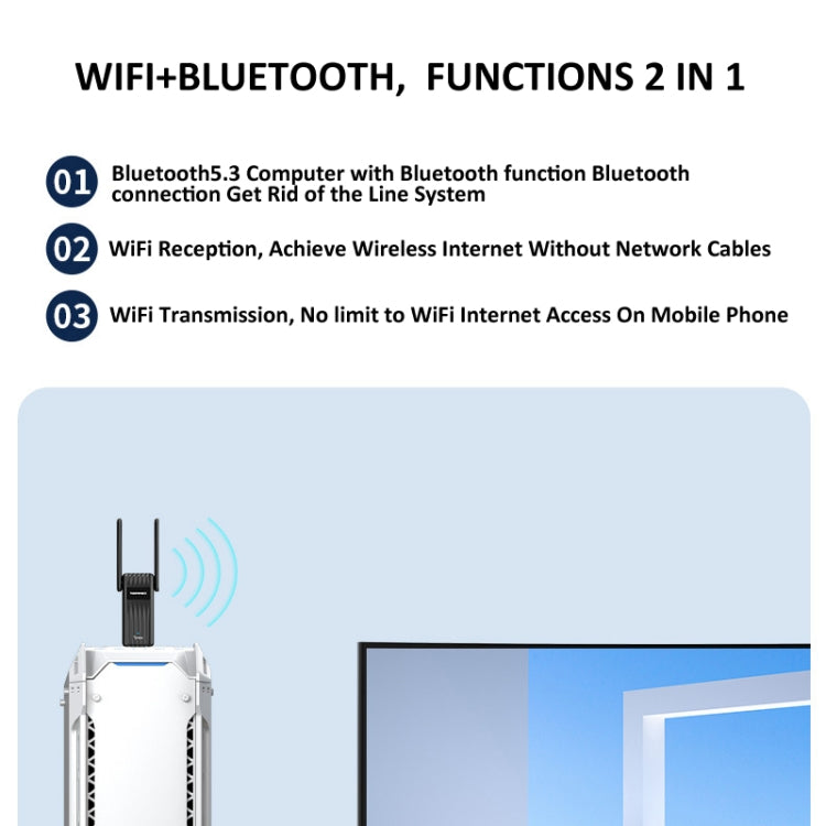 COMFAST CF-943F 900Mbps Wifi6 Bluetooth Network Card 2.4G/5G USB Adapter