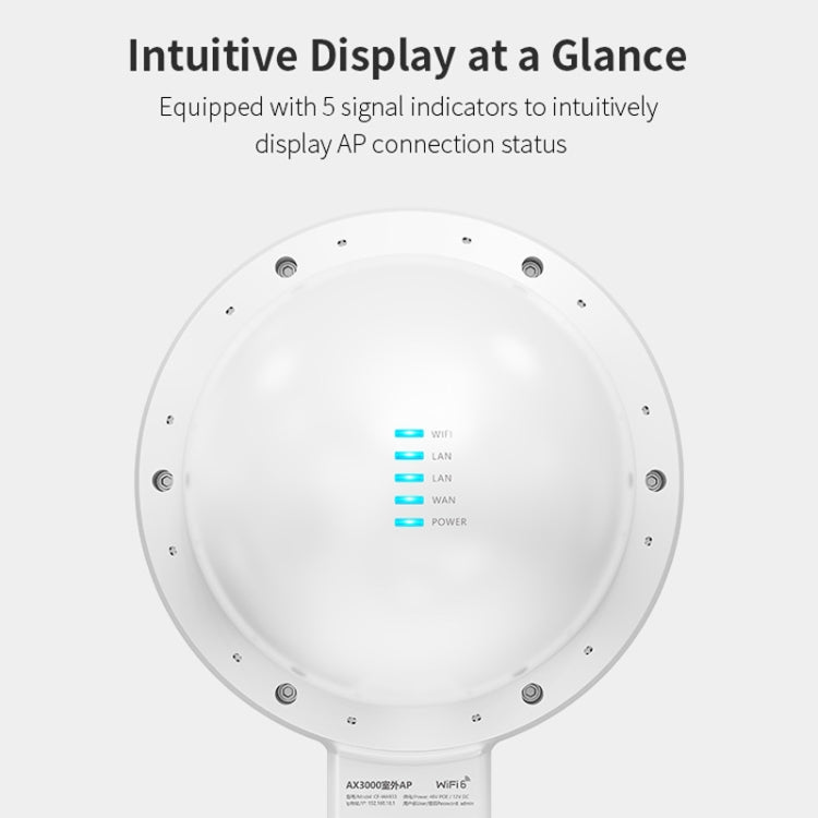 COMFAST WA933 Wi-Fi6 3000Mbps Outdoor Access Point Dual Band Waterproof Wireless Router Support VLAN(UK Plug) - free shipping - PMC Jewellery - Order now!
