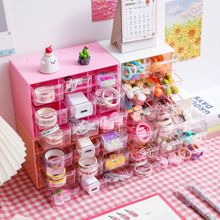 Transparent Desktop Small Objects Compartment Drawer Organizer Hair Accessories Storage Case, Color: 9 Grids Rose - free shipping - PMc TechLife - Order now!