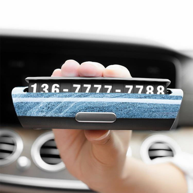 Hidden Luminous Temporary Parking Sign With Car Number, Color: Pure White