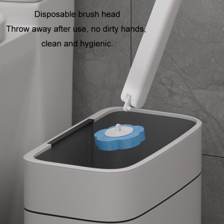 With 6pcs Lavender Scent Brush Heads Disposable Toilet Brush Dissolving Replacement Brush Toilet Cleaning Set