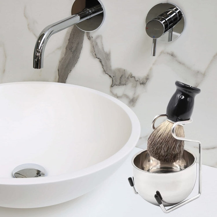 3pcs /Set Men Foam Manual Wooden Handle Beard Brush Set, Color: Nylon Wool Black - Manual Razor by PMC TechLife | Online Shopping South Africa | PMC TechLife | Buy Now Pay Later Mobicred