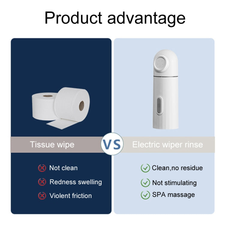 Female Handheld Mini External Vaginal Wash Maternity Portable Electrical Feminine Cleanser, Model: With LED Light
