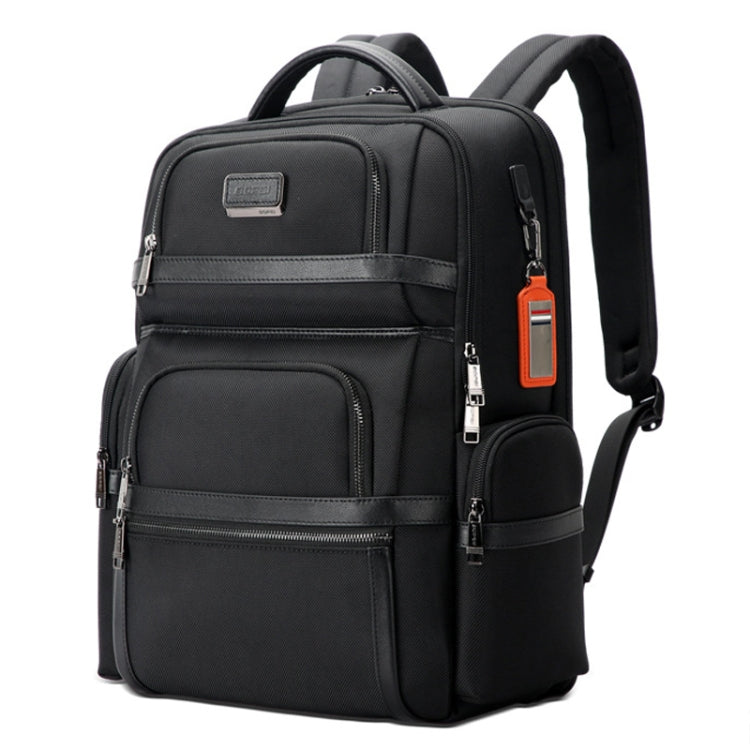 Bopai 61-121601 Large Capacity Water-resistant Business Laptop Backpack With USB+Type-C Port(Black)