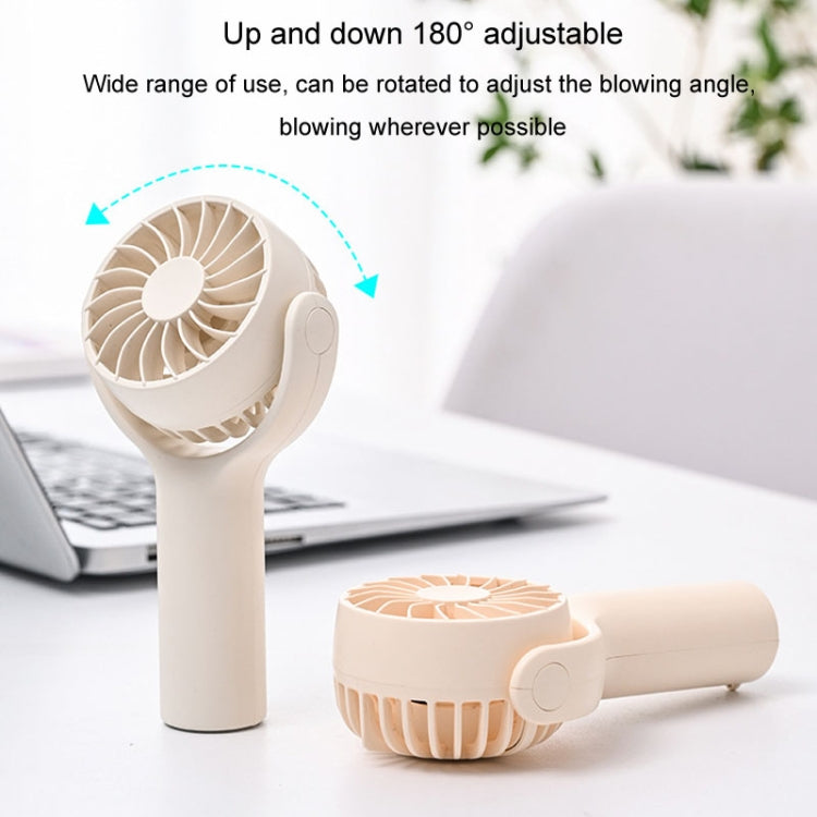 Mini Handheld Small Fan Rechargeable Mute Desktop Portable Fan(Khaki)