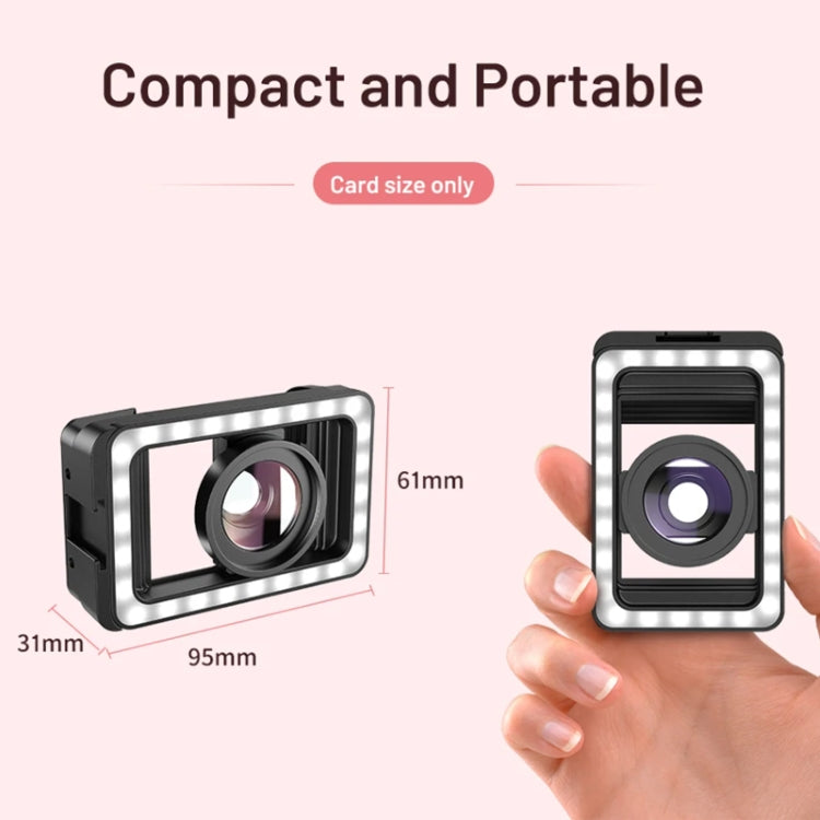 APEXEL 15X Macro Lens With LED Fill Light Phone Holder Clamp