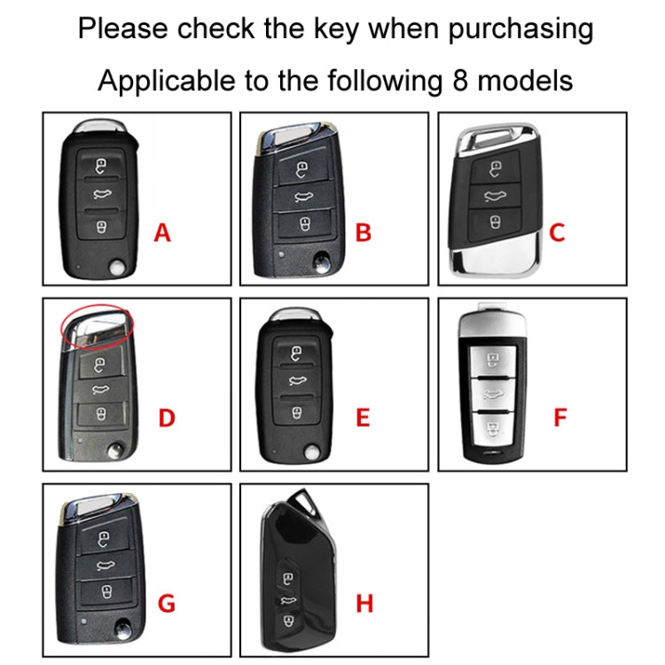 For Volkswagen Key Cover Multifunctional Keychain Anti-lost Number Plate, Style: H