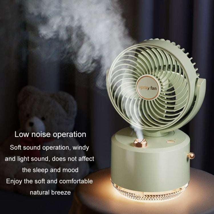 USB Charging Cooler Air Conditioning Fan Desktop Cooling Fan Swing Humidifier(Beige)