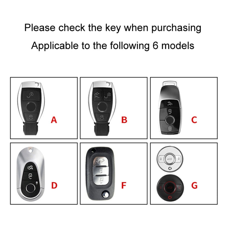For Mercedes-Benz Car Key Cover Multifunctional Keychain Anti-lost Number Plate, Style: C
