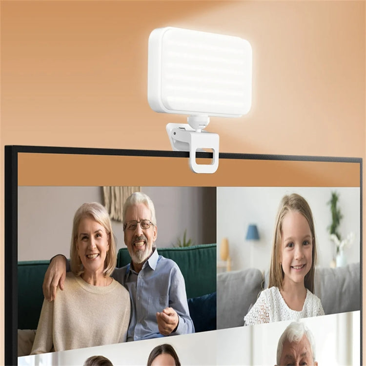 66 LEDs Selfie Fill Light Rechargeable 3 Modes Clip-on Pocket Light For Phone, Laptop, Tablet Meeting(Black) - Selfie Light by PMC TechLife | Online Shopping South Africa | PMC TechLife | Buy Now Pay Later Mobicred