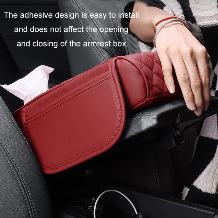 Car Armrest Box Booster Pad Widened Interior Tissue Box, Color: Black