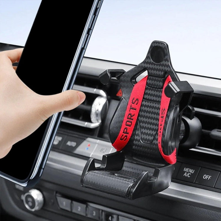 Car Gravity Air Outlet Navigation Mobile Phone Holder(Red Ribbon) - Car Holders by PMC TechLife | Online Shopping South Africa | PMC TechLife | Buy Now Pay Later Mobicred