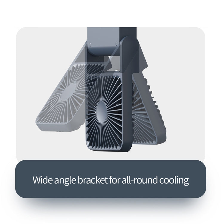 HX-123 USB Charging Wall-mounted Desktop Folding Thin and Light Small Fan(Yellow)