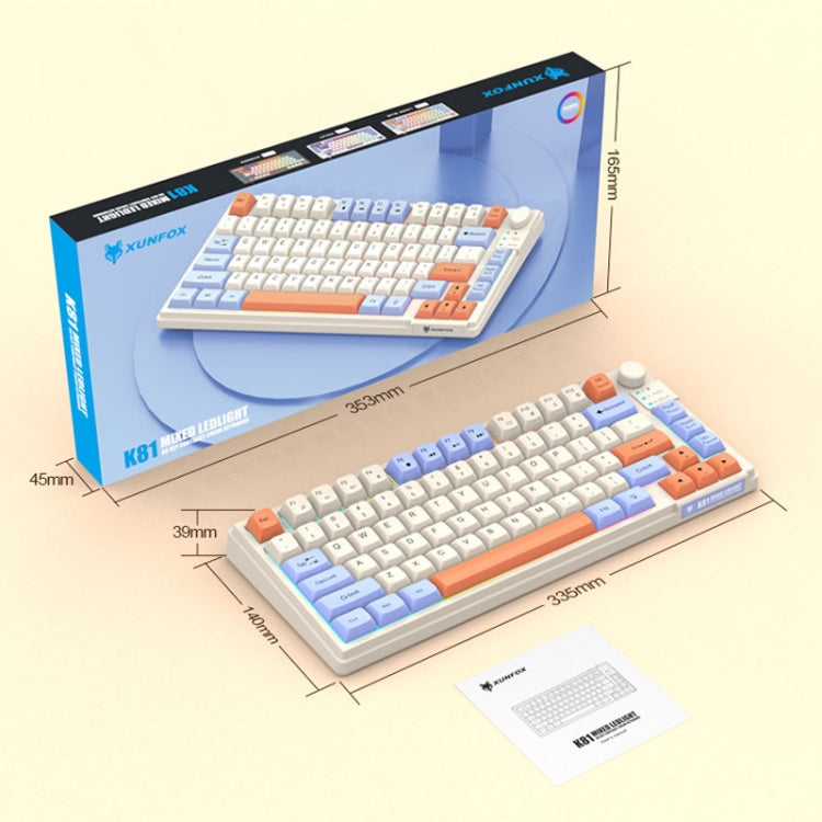 XUNSVFOX K81 Laptop Gaming Office Wired Illuminated Keyboard(Violet) - free shipping - PMC Jewellery - Order now!
