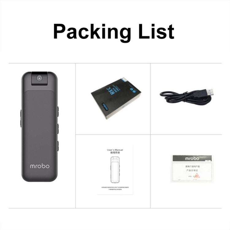 Mrobo D3 1080P Rotating Camera HD Infrared Night Recording Pen, Size: 16 GB(Black) - Recording Pen by Mrobo | Online Shopping South Africa | PMC TechLife | Buy Now Pay Later Mobicred