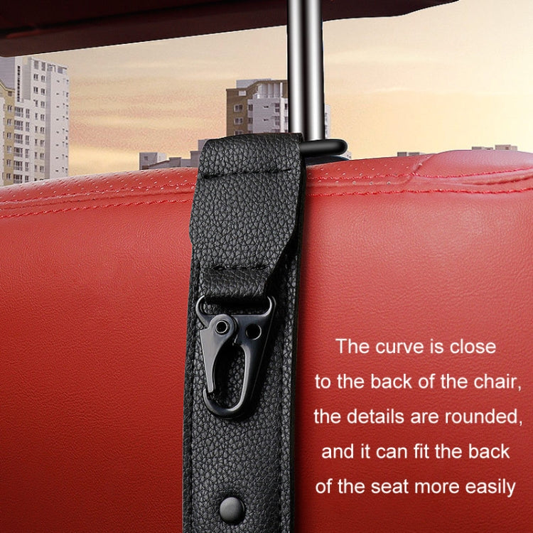 Car Seat Back Multifunctional Storage Metal Hook(Brown)