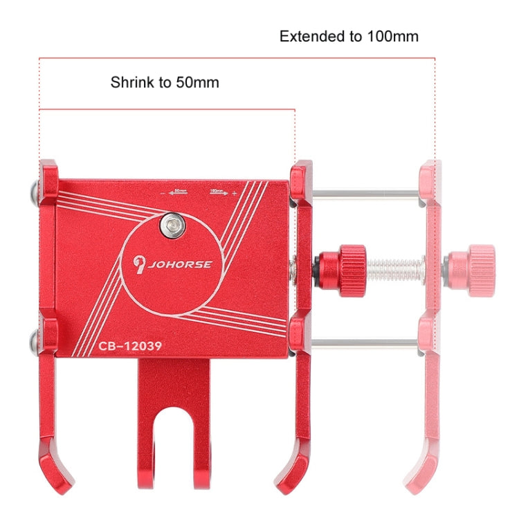 JOHORSE Bicycle Shockproof Mobile Phone Holder Motorcycle Riding Equipment, Color: Stem Red - Holders by JOHORSE | Online Shopping South Africa | PMC Jewellery | Buy Now Pay Later Mobicred
