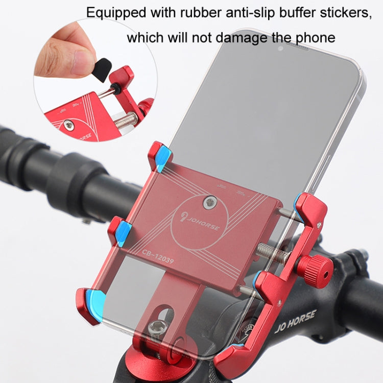 JOHORSE Bicycle Shockproof Mobile Phone Holder Motorcycle Riding Equipment, Color: Stem Red - Holders by JOHORSE | Online Shopping South Africa | PMC Jewellery | Buy Now Pay Later Mobicred