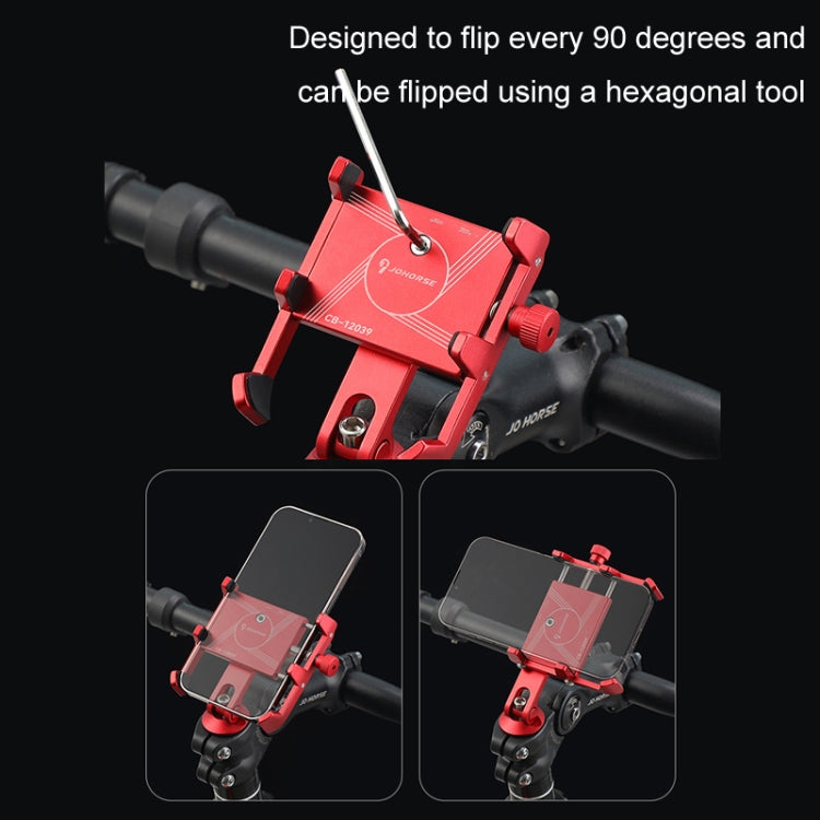 JOHORSE Bicycle Shockproof Mobile Phone Holder Motorcycle Riding Equipment, Color: Stem Red - Holders by JOHORSE | Online Shopping South Africa | PMC Jewellery | Buy Now Pay Later Mobicred