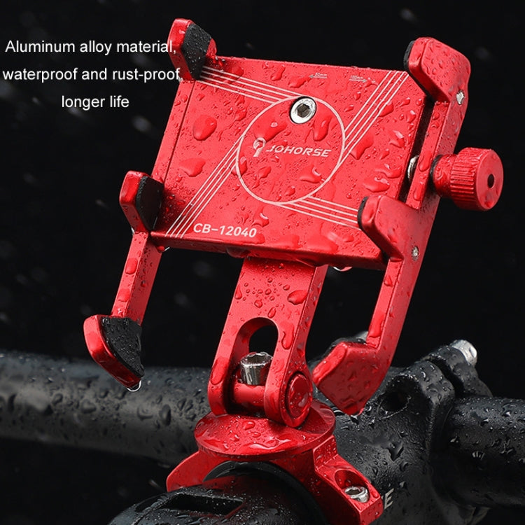 JOHORSE Bicycle Shockproof Mobile Phone Holder Motorcycle Riding Equipment, Color: Stem Red - Holders by JOHORSE | Online Shopping South Africa | PMC Jewellery | Buy Now Pay Later Mobicred