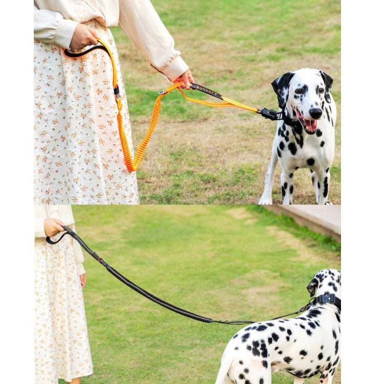 Heavy Duty Bungee Dog Leash Reflective Shock Absorbing Leashes for Medium Large Dogs(Khaki) - Leashes & Chest Strap by PMC TechLife | Online Shopping South Africa | PMC TechLife | Buy Now Pay Later Mobicred