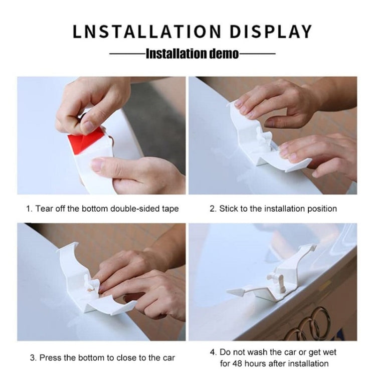 Car Mini Rear Wing Without Punching Decorative Stickers, Color: Red With Wind Leaves - Decorative Strip by PMC TechLife | Online Shopping South Africa | PMC TechLife | Buy Now Pay Later Mobicred