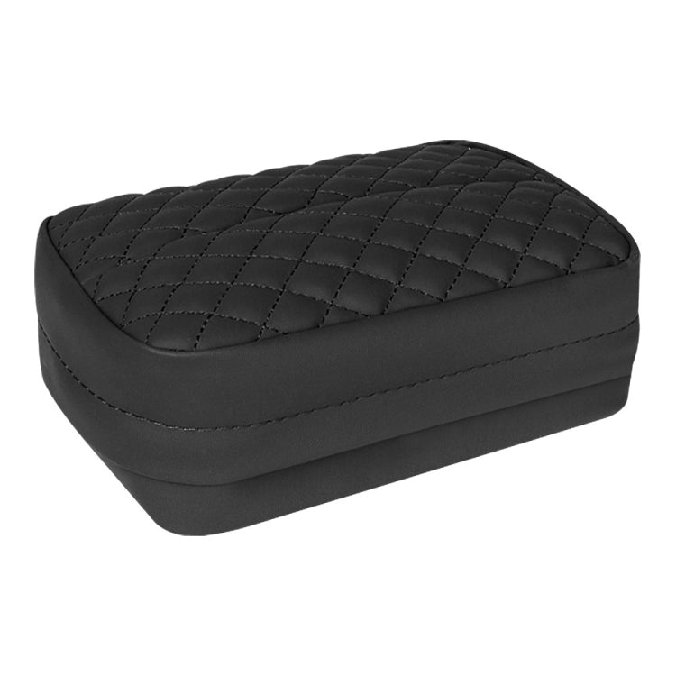 Car Sun Visor Armrest Box Back Hanging Tissue Box(Black)