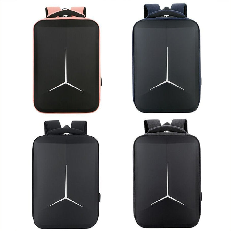 17 inch Multifunctional Water-resistant Business Sports Laptop Backpack with USB Port(Black)