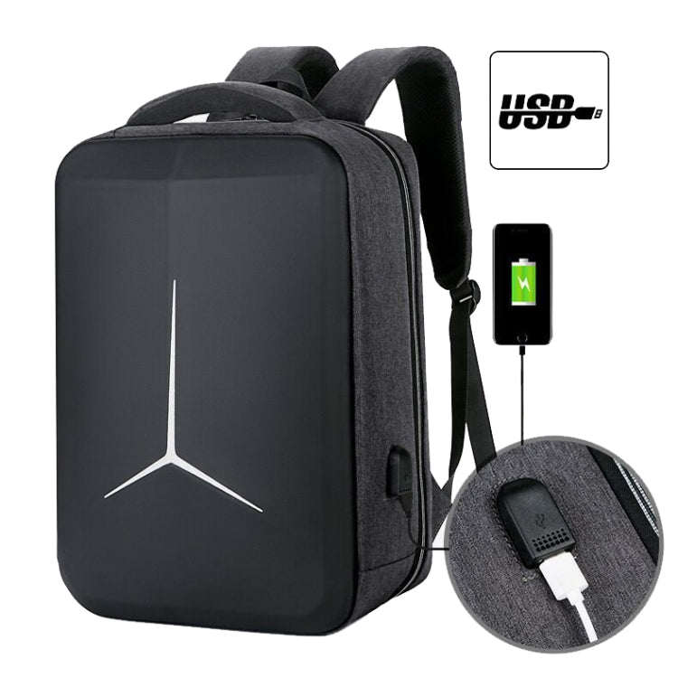 17 inch Multifunctional Water-resistant Business Sports Laptop Backpack with USB Port(Dark Gray)