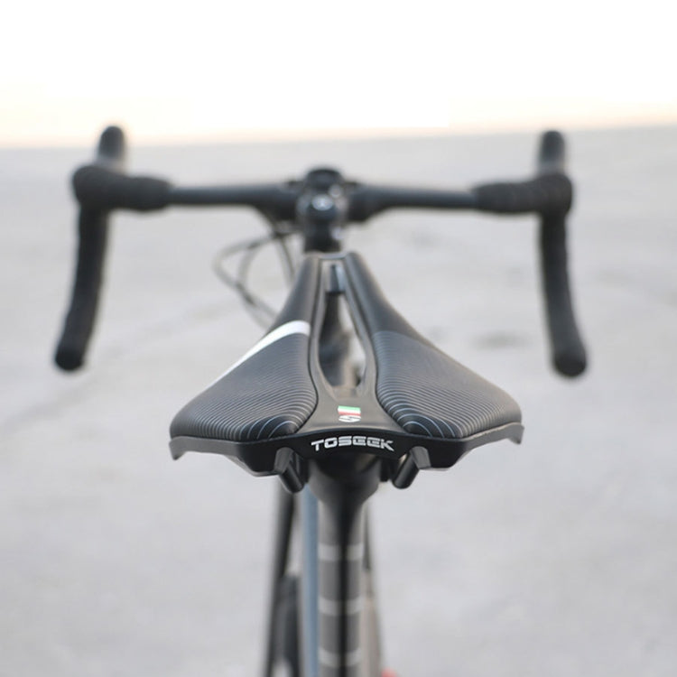 TOSEEK Bicycle Shock-absorbing Comfortable Widened Saddle(Black) - free shipping - PMC Jewellery - Order now!
