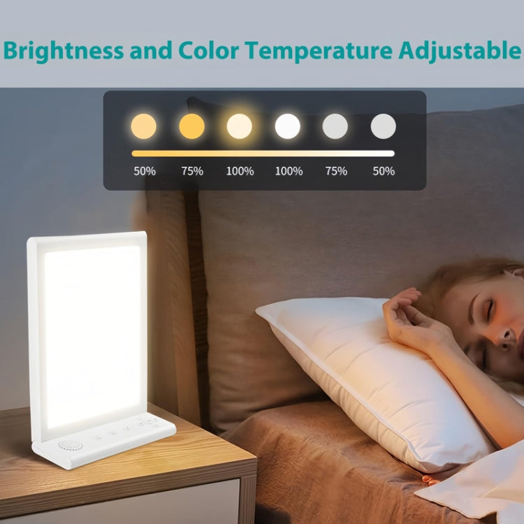 SAD White Noise Phototherapy Lamp Smart Emotional Night Light Music Decompression Therapy Light With Type-C Line+AU Plug