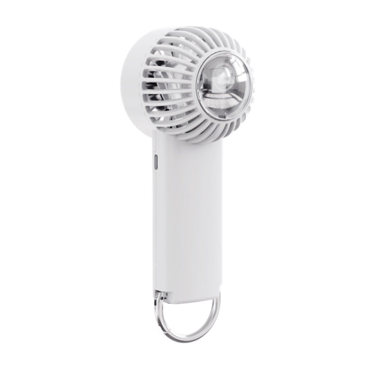 Outdoor Handheld Ice Air Conditioning Fan Astronaut Night Light Semiconductor Cooling Fan(White)