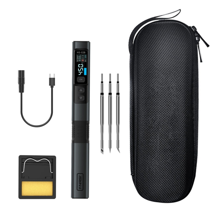 FNIRSI Portable Constant Temperature Soldering Iron Set, Model: HS-02B Standard 3 Head - free shipping - PMC Jewellery - Order now!